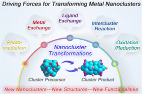 Graphical abstract: Recent developments in the investigation of driving forces for transforming coinage metal nanoclusters