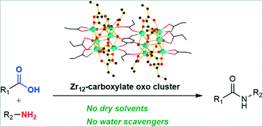 Graphical abstract: Zirconium oxo clusters as discrete molecular catalysts for the direct amide bond formation