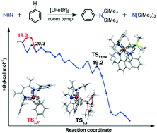 Graphical abstract: A radical mechanism for C–H bond cross-coupling and N2 activation catalysed by β-diketiminate iron complexes