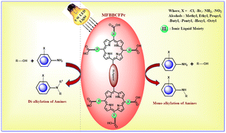 Graphical abstract: Solvent/metal-free benzimidazolium-based carboxyl-functionalized porphyrin photocatalysts for the room-temperature alkylation of amines under the irradiation of visible light