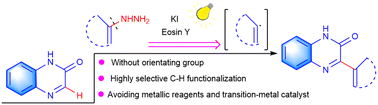 Graphical abstract: Visible light-induced direct and highly selective C–H functionalization of quinoxalin-2(1H)-one without orientating group