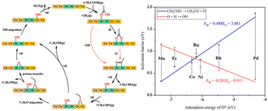 Graphical abstract: Hydrodeoxygenation of acetic acid over Ni-promoted Cu-based catalysts: a theoretical mechanism and kinetic study