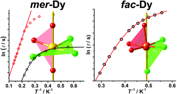 Graphical abstract: Stereoisomeric coordination polymers based on facial and meridional six-coordinate dysprosium(iii )