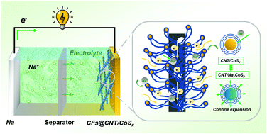 Graphical abstract: A three-dimensional crosslinked nano-structure via in situ growth of carbon nanotube/cobalt sulfide composites on porous carbon nanofibers for enhanced sodium storage