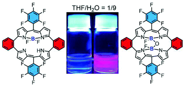 Graphical abstract: A porphyrin(2.1.2.1) bis-boron complex as a deep-red AIE luminophore induced by intermolecular F–π interaction