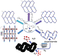 Graphical abstract: Five 3D Co(ii)-MOFs constructed from 5-(2-methylimidazol-1-yl) isophthalic acid and different bis(imidazole) ligands and one of their derivatives as an efficient electrocatalyst for ORR