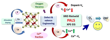 Graphical abstract: Oxygen vacancy and valence engineering in CeO2 through distinct sized ion doping and their impact on oxygen reduction reaction catalysis