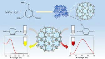 Graphical abstract: A Cu(II) MOF with laccase-like activity for colorimetric detection of 2,4-dichlorophenol and p-nitrophenol