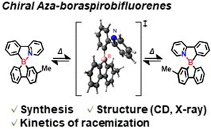 Graphical abstract: Synthesis and stereochemistry of chiral aza-boraspirobifluorenes with tetrahedral boron-stereogenic centers