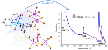 Graphical abstract: Bismuth and antimony halometalates containing photoswitchable ruthenium nitrosyl complexes