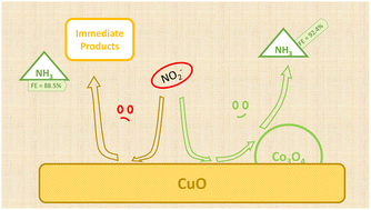 Graphical abstract: Enhancing electro-reduction of nitrite to ammonia by loading Co3O4 on CuO to construct elecrocatalytic dual-sites