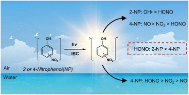 Graphical abstract: Photolysis of nitrophenols in gas phase and aqueous environment: a potential daytime source for atmospheric nitrous acid (HONO)