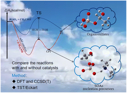 Graphical abstract: An unexpected feasible route for the formation of organosulfates by the gas phase reaction of sulfuric acid with acetaldehyde catalyzed by dimethylamine in the atmosphere