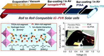 Graphical abstract: Ionogel-perovskite matrix enabling highly efficient and stable flexible solar cells towards fully-R2R fabrication