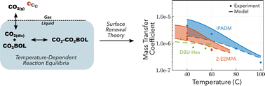 Graphical abstract: Thermal modulation of reaction equilibria controls mass transfer in CO2-binding organic liquids