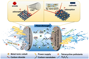Graphical abstract: Flow-through heterogeneous electro-Fenton based on Co-CNT/Ti3C2TX membrane for improved tetracycline removal in wide pH ranges