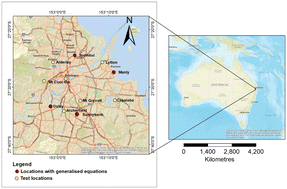 Graphical abstract: Spatial sensitivity of generalised equations to predict rainwater tank outcomes: a case study for Brisbane