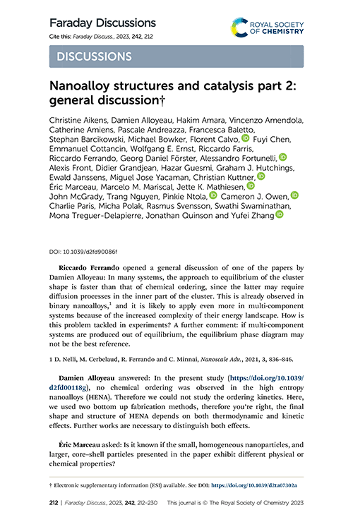 Nanoalloy structures and catalysis part 2: general discussion