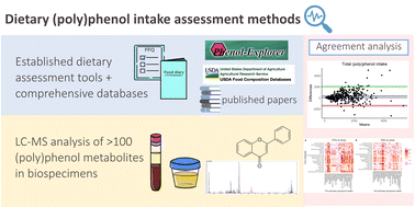 Graphical abstract: Comparison between dietary assessment methods and biomarkers in estimating dietary (poly)phenol intake