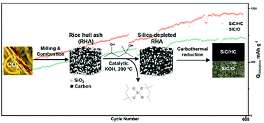 Graphical abstract: Silicon carbide (SiC) derived from agricultural waste potentially competitive with silicon anodes