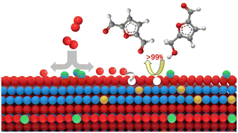 Graphical abstract: Bimetallic single atom promoted α-MnO2 for enhanced catalytic oxidation of 5-hydroxymethylfurfural