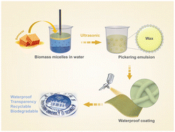 Graphical abstract: All-biomass-based eco-friendly waterproof coating for paper-based green packaging