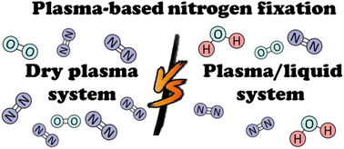 Graphical abstract: Plasma-assisted nitrogen fixation: the effect of water presence