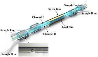 Graphical abstract: All-fiber biological detection microfluidic chip based on space division and wavelength division multiplexing technologies