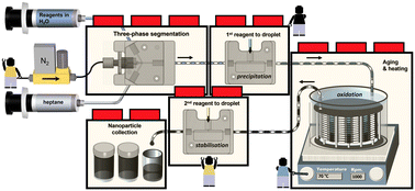 Graphical abstract: A versatile non-fouling multi-step flow reactor platform: demonstration for partial oxidation synthesis of iron oxide nanoparticles