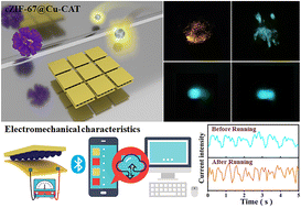 Graphical abstract: An ultra-thin flexible wearable sensor with multi-response capability prepared from ZIF-67 and conductive metal–organic framework composites for health signal monitoring