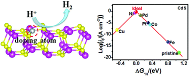Graphical abstract: Enhancing the catalytic activity of CdX and ZnX (X = S, Se and Te) nanostructures for the hydrogen evolution reaction via transition metal doping