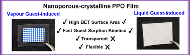 Graphical abstract: Transparent and flexible high-surface area nanoporous crystalline PPO films