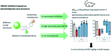 Graphical abstract: Novel benzimidazole-based pseudo-irreversible butyrylcholinesterase inhibitors with neuroprotective activity in an Alzheimer's disease mouse model
