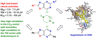 Graphical abstract: Design, synthesis and evaluation of the anti-breast cancer activity of 1,3-oxazolo[4,5-d]pyrimidine and 1,3-oxazolo[5,4-d]pyrimidine derivatives