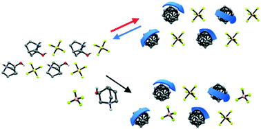 Graphical abstract: Engineering plastic phase transitions via solid solutions: the case of “reordering frustration” in ionic plastic crystals of hydroxyquinuclidinium salts