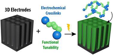 Graphical abstract: Conformal electrodeposition of ultrathin polymeric films with tunable properties from dual-functional monomers