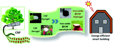 Graphical abstract: Biomass-derived cellulose nanofibers and iron oxide-based nanohybrids for thermal insulation application