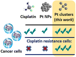 Graphical abstract: Cytotoxic sub-nanometer aqueous platinum clusters as potential antitumoral agents