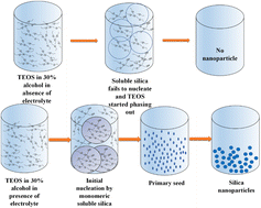 Graphical abstract: A facile cost-effective electrolyte-assisted approach and comparative study towards the Greener synthesis of silica nanoparticles