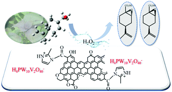 Graphical abstract: Hydroxyl-assisted selective epoxidation of perillyl alcohol with hydrogen peroxide by vanadium-substituted phosphotungstic acid hinged on imidazolyl activated carbon