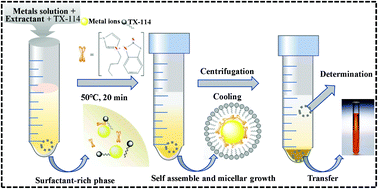 Graphical abstract: Successive preconcentration and mechanistic investigation of Au(iii), Pd(ii), Pt(iv) and Rh(iii) via cloud point extraction using a functionalised ionic liquid