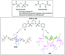 Graphical abstract: Bis(pyridyl)-disulfonamides: structural comparison with their carboxamidic analogues and the effect of molecular geometry and supramolecular assembly on their photophysical properties