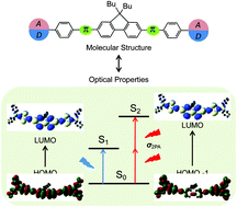 Graphical abstract: How do structural factors determine the linear and non-linear optical properties of fluorene-containing quadrupolar fluorophores? A theoretical answer