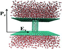 Graphical abstract: Pressure-driven water flow through a carbon nanotube controlled by a lateral electric field