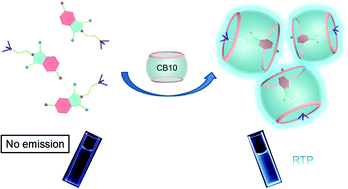 Graphical abstract: Cucurbit[n]uril-based host-guest interaction enhancing organic room-temperature phosphorescence of phthalic anhydride derivatives in aqueous solution