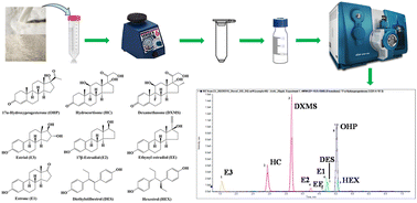 Graphical abstract: Development, optimization and validation of modified QuEChERS based UPLC-MS/MS for simultaneous determination of nine steroid hormones in milk powder and milk