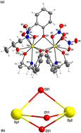 Graphical abstract: A dinuclear dysprosium Schiff base complex showing slow magnetic relaxation in the absence of an external magnetic field