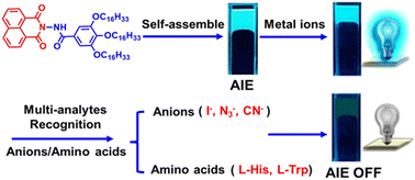 Graphical abstract: Metal-ion-mediated synergistic coordination: construction of AIE-metallogel sensor arrays for anions and amino acids