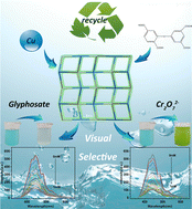 Graphical abstract: A new visual and stable fluorescent Cu-MOF as a dual-function sensor for glyphosate and Cr2O72−