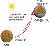 Graphical abstract: A CdS@MoS2 core@shell nanoheterostructure for efficient and stable photocatalytic H2 generation from lactic acid decomposition